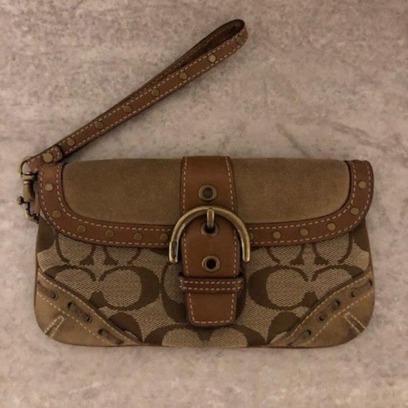Coach Handbags - Coach Monogrammed Wallet/Wristlet